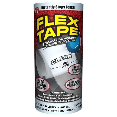 FLEX SEAL Repair Tape, 5 ft L, 8 in W, Clear TFSCLRR0805